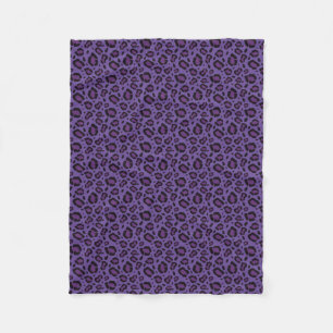 Purple Leopard Print Pattern Fleece Blanket