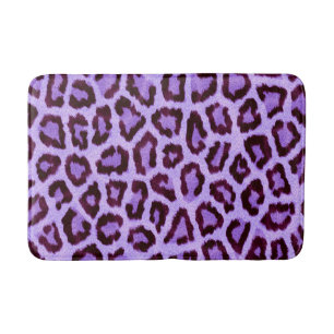 purple leopard print pattern - wild fun punk rock bathroom mat
