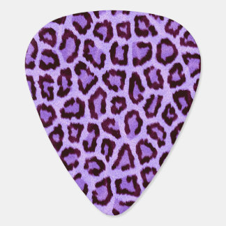 purple leopard print pattern - wild fun punk rock guitar pick
