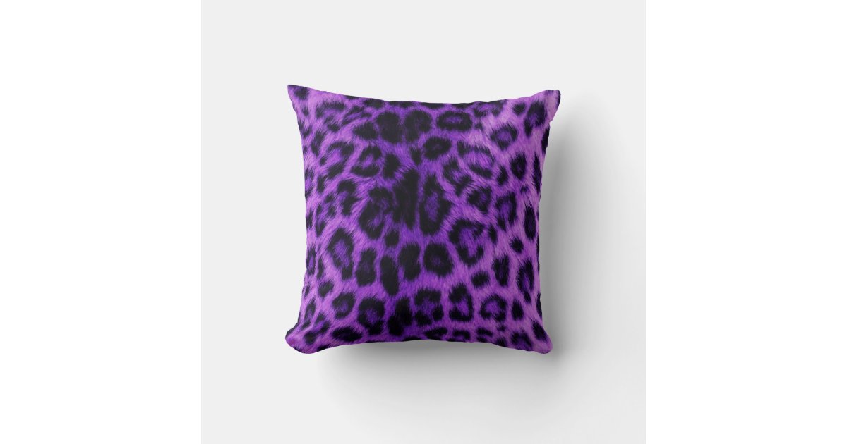 Purple Leopard Print Pillow Zazzle