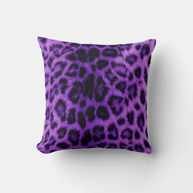Purple Leopard Print Pillow Zazzle