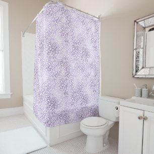 Purple Leopard Print Shower Curtain
