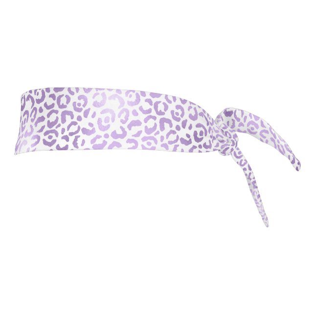 Purple Leopard Print Tie Headband (Rotate 90)