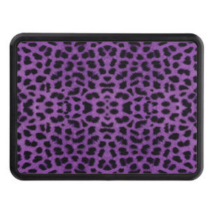 Purple Leopard Print Trailer Hitch Cover