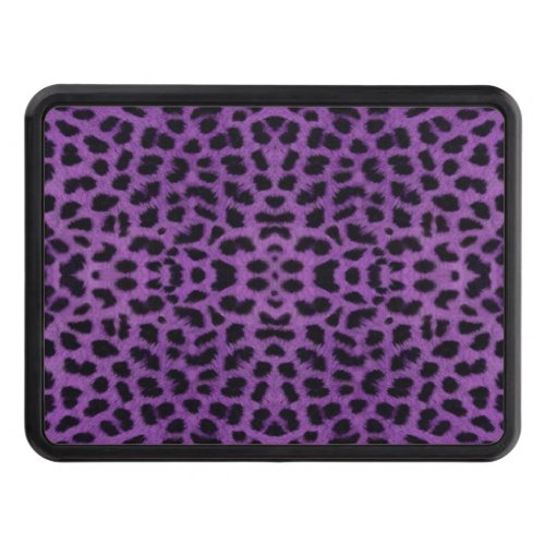 Purple Leopard Print Trailer Hitch Cover