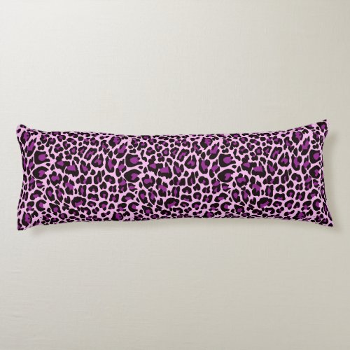 Purple Leopard Skin Print Body Pillow