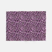 Purple Leopard Skin Print Fleece Blanket (Front (Horizontal))