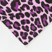 Purple Leopard Skin Print Fleece Blanket (Corner)