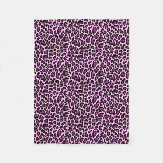 Purple Leopard Skin Print Fleece Blanket