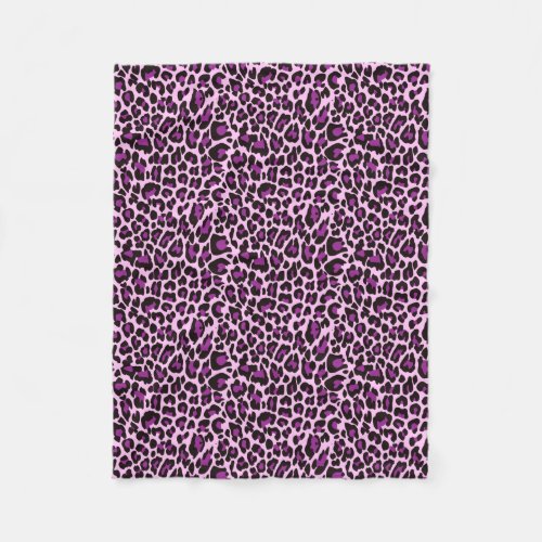 Purple Leopard Skin Print Fleece Blanket