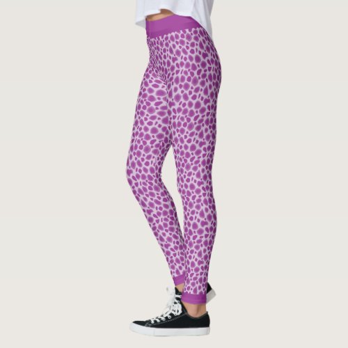 Purple Leopard Skin Print Leggings