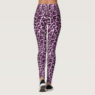 Purple Leopard Skin Spots Leggings