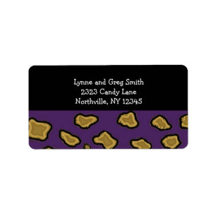 Purple Leopard Spots Label
