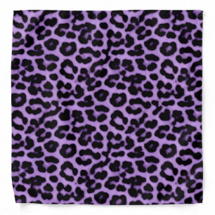 Purple Leopard Spots Print Pattern Bandana