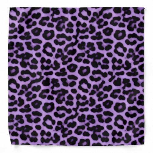 Purple Leopard Spots Print Pattern Bandana