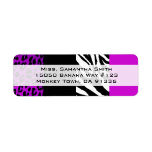 Zebra Print Return Address Labels | Zazzle