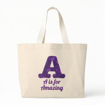 Purple Letter A is for Amazing Reusable
