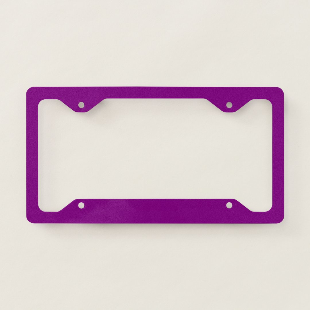 Purple License Plate Frame | Zazzle