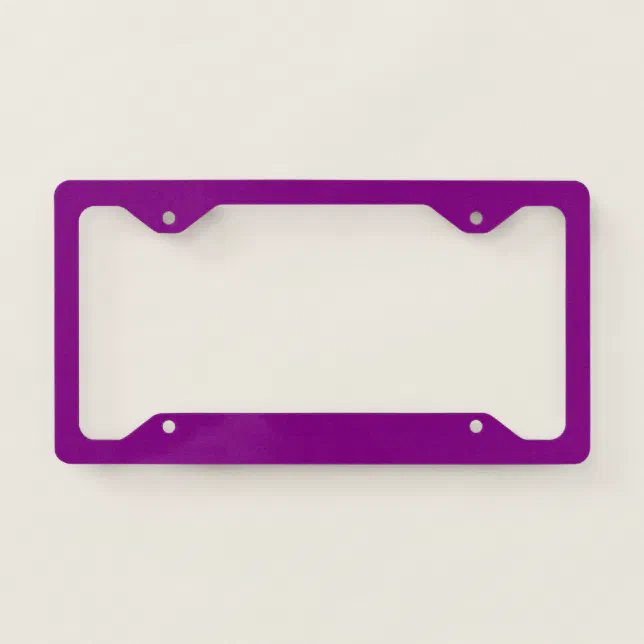 Purple License Plate Frame | Zazzle