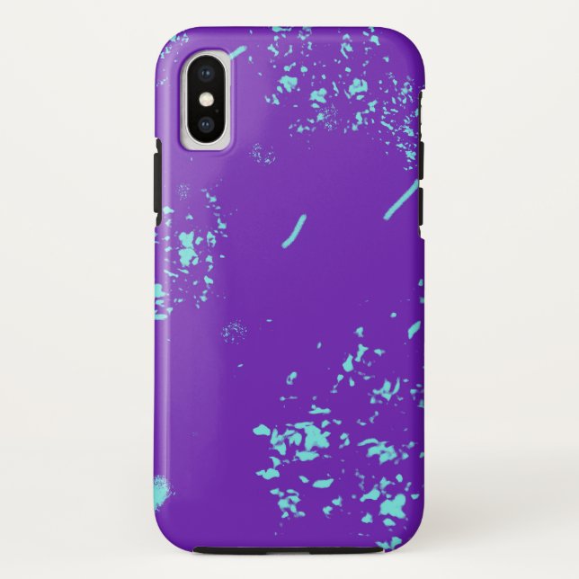 Purple Light Blue Doodles Case-Mate iPhone Case (Back)