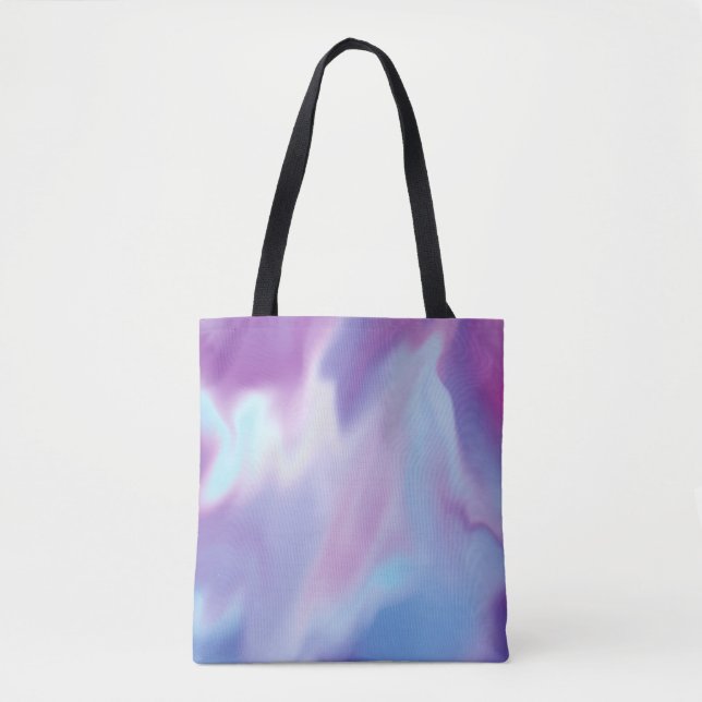 PURPLE & LIGHT BLUE TOTE BAG. (Front)