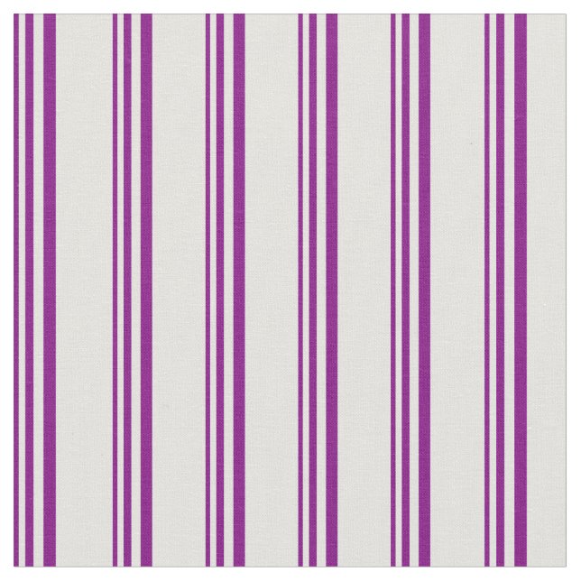 Purple & Light Cyan Colored Striped Pattern Fabric (Close Up)