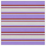 [ Thumbnail: Purple, Light Grey, and Maroon Colored Lines Fabric ]