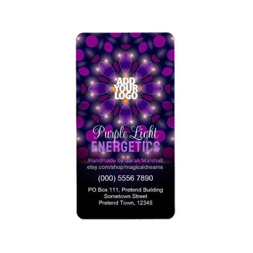Purple Light Mandala Business Marketing Label