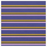 [ Thumbnail: Purple, Light Pink, Black, Dark Goldenrod & Blue Fabric ]