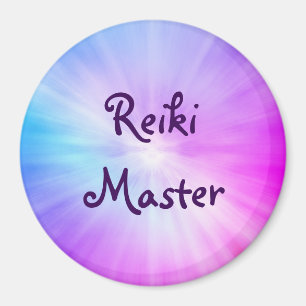Purple light Reiki Master design Magnet