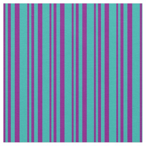 Purple & Light Sea Green Pattern Fabric