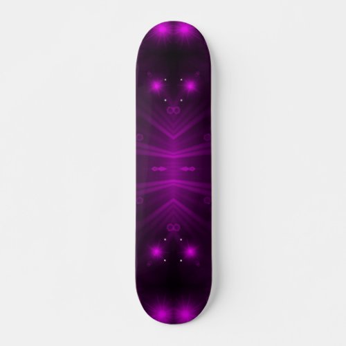 purple light stars skateboard deck