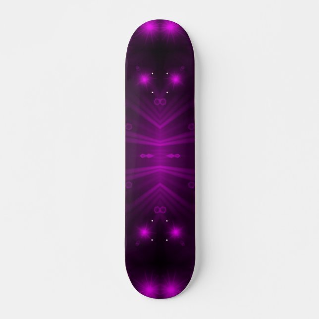 purple light stars skateboard deck (Front)