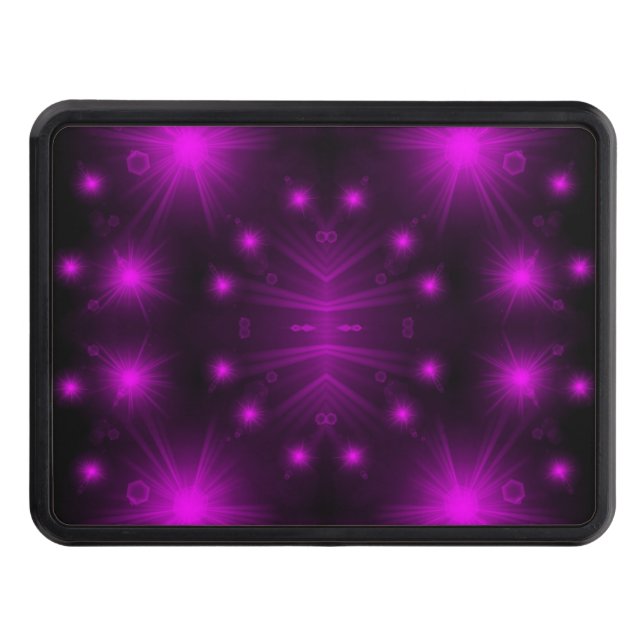 purple light stars tow hitch cover (Front)
