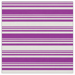 [ Thumbnail: Purple & Light Yellow Lines Fabric ]