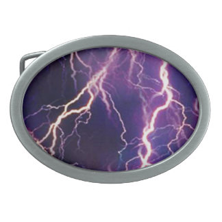 Purple Lightening Belt Buckle