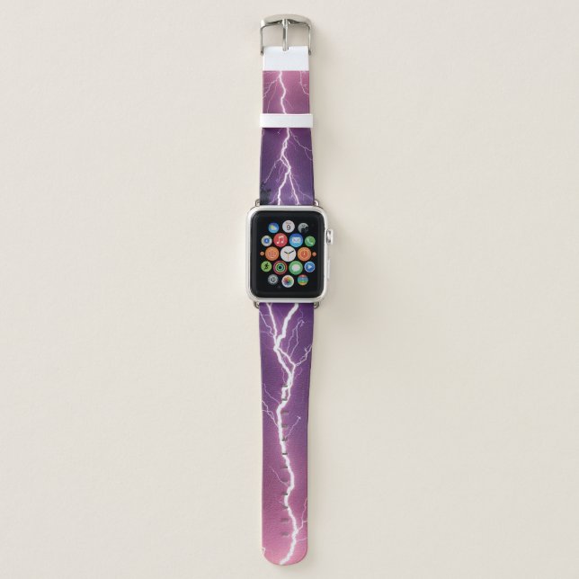 Purple Lightning Apple Watch Band (Front)