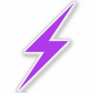 Purple Lightning Bolt Of Anarcha-Feminism Sticker