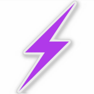 Purple Lightning Bolt Of Anarcha-Feminism Sticker