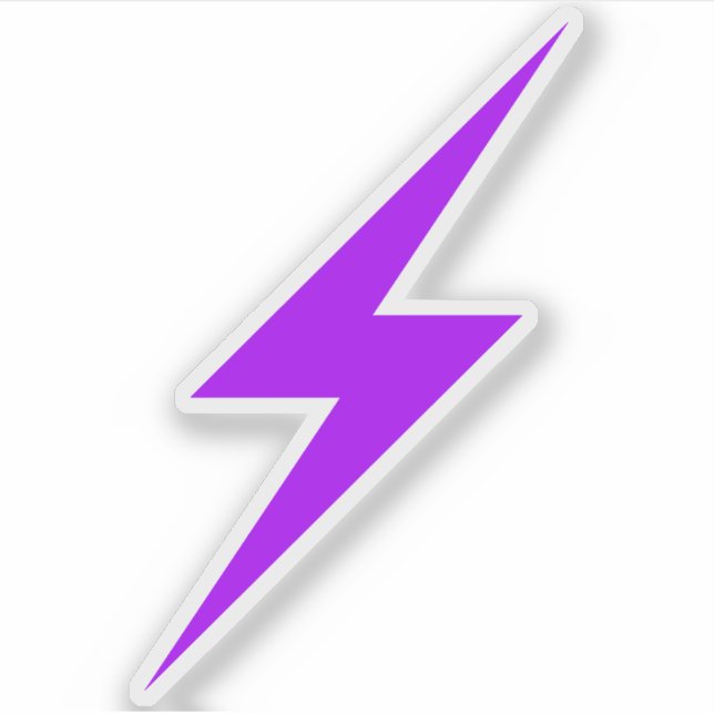 Purple Lightning Bolt Of Anarcha-Feminism Sticker (Front)