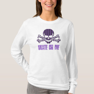 purple lightning skull and crossbones T-Shirt