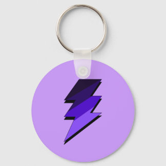 Purple Lightning Thunder Bolt Keychain