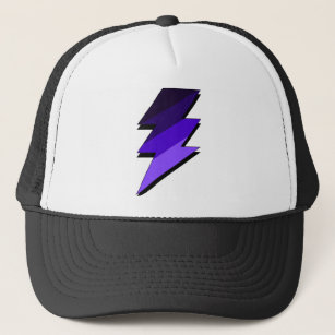 Purple Lightning Thunder Bolt Trucker Hat