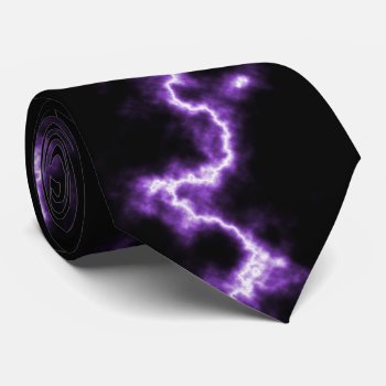 Purple Lightning Tie by CoolSenseIdea at Zazzle