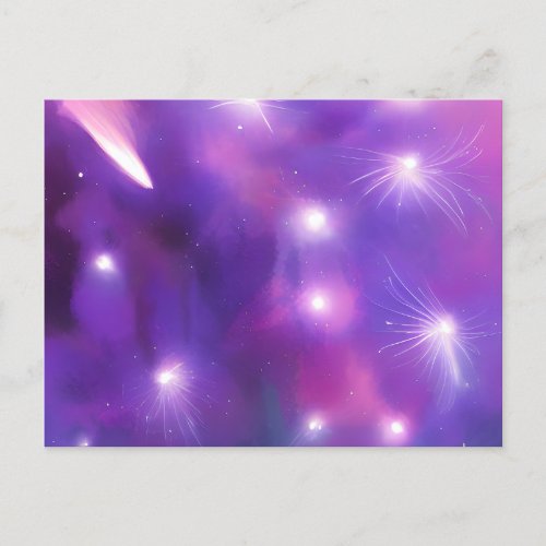 Purple Lights Background Postcard