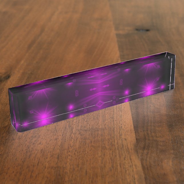 purple lights star name plate (Side)