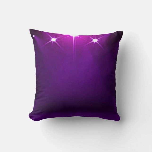 PURPLE LIGHTS THROW PILLOW! THROW PILLOW (Front)