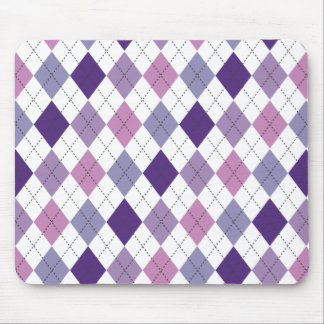 Purple, Lilac, and Pink Argyle Preppy Mousepad