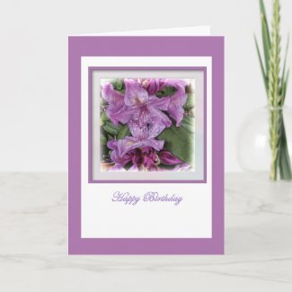Purple Lilac Birthday Card