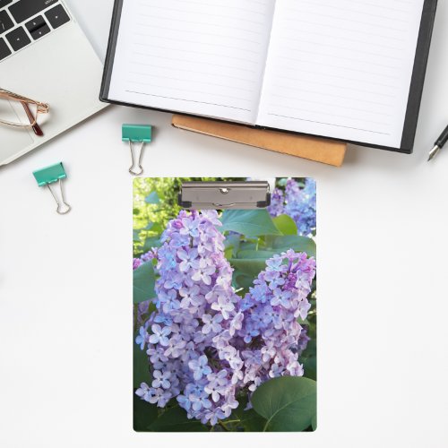 Purple Lilac Blooms Floral Clipboard